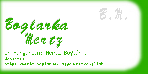 boglarka mertz business card